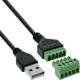 InLine® USB-A Stecker an Terminalblock, 5pol, mit Kabel