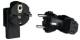 Power cable 230 V adapter CEE7/7 plug to C13 socket 90 degree