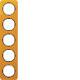 Berker 10152334 Rahmen 5fach R.1 Acryl orange transparent/schwarz glänzend