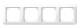 Merten 389425 389 425 1-M-Frame 4-gang active white, glossy