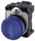 Siemens 3SU11026AA503AA0 3SU1102-6AA50-3AA0 indicator, 22mm round blue lens smooth AC / DC 24V