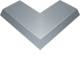 Hager AKBA2000701V Blind cover external corner L800 mm 45° 100 mm overhang steel 200x70