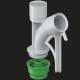 Kaiser 1202-04 concrete wall/ceiling elbow 30° for M20 pipes with plaster skin 2-piece 70x30x77