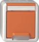 Gira 4440309 SCHUKO socket outlet hinged cover+BSF WG AP IP44 Orange