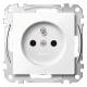 Merten MEG2500-0325 socket with protective cable. BRS StK active white glossy system M