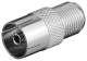 Goobay 11840 F-adapter: F-socket > coax socket - adapter plug made of zinc