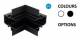 Powergear 48V L PROFIL Verbinder FÜR EINBAUSCHIENE, STEREO, Schwarz
