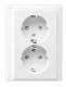 Merten MEG2420-1425 SCHUKO-double-std BRS connector. aws shiny M-SMART