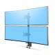 Startech.com H2MPV-MONITOR-MOUNT Dual-Monitorhalterung 124,46 cm 124,5 cm ( 49 Zoll ) für 2 vertikal gestapelte Monitore 2x 16 kg VESA-Bildschirmhalterung-Monitorarm