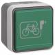 Berker 47403533 Steckdose SCHUKO mit grünem Klappd. und Symit E-Bike Ap W.1