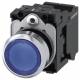 Siemens 3SU11520AB503BA0 push button illuminated 22mm round blue button 1S AC/DC 24V