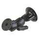 RAM Mounts RAM-166-B-202U Aufbau-Set Saugfuss inkl. Basisplatte rund, kurzer Arm,C-Kugel
