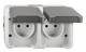 Merten MEG2520-8029 Doppelsteckdose, light gray m.Schutzkontakt + BRS AQUASTAR