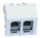 GGK M45 Keystone-Adapter 2 Ports leer alpinweiß 6631