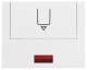 Berker 16417109 hotel card switch cap, m.Aufdruck u.roter lens K.1 polarwhite