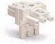 WAGO 770-656 3-pole T-connectors, white 1xStecker 2xBuchse