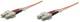 Intellinet 510332 Glasfaser LWL-Anschlusskabel, Duplex, Multimode SC/SC, 62,5/125 µm, OM1, 5 m, orange