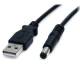 StarTech.com 2m USB to Type M Barrel Cable - USB to 5.5mm 5V DC Cable - Black