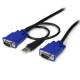 StarTech.com 10 ft Ultra Thin USB VGA 2-in-1 KVM Cable - Black