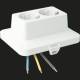 Kaiser AT2293 plug-in front part AK2 2x Schuko grey, in: 3-pole H07V-U