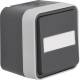 Hager WNC006 changeover switch AP with labelling field W.1 IP55 grey