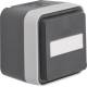 Hager WNC181 socket outlet SCHUKO AP with flip cover and labeling field W.1