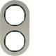 Hager WLD9200AB frame 2-way series R.Classic Alu/black