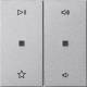 GIRA 538426 Rocker 2f Audiostrg System 55 F Alu
