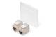 DIGITUS Front plate 50x50 central plate RAL9003 with 2x DN-93615-S Keystone Modules