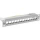 InLine® 25,4 cm ( 10 Zoll ) Patchpanel Leerblech 12x, für Keystone Module, 1HE, RAL7035 grau