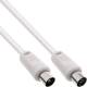 InLine® Antennenkabel, 2x geschirmt, >75dB, weiß, 7m