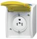 Busch Jaeger 2CKA002124A0023 BJ 3015EWN-53 Busch-Nema-Steckdose 15A ocean IP44 grau/blaugrün