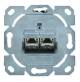 Telegärtner 100022982 Modulaufnahme AMJ-SL 2fach UP/0 flex Module Cat.6a T568A