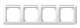 Merten 387419 1-M frame 4-fold horizontal with label holder polar white glossy