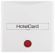 Berker 16408989 hotel card switch essay, polar white with red overprint