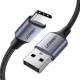 UGREEN 60126 US288 USB-A auf USB-C Ladekabel QC3.0 AFC FCP 3A 480 Mbps Nylonummantelung Knickschutz Alu-Stecker 1m schwarz