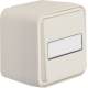 Hager WNC006B changeover switch AP with labelling field W.1 IP55 polar white