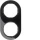Hager WLD9200BG frame 2-way series R.Classic plastic black glossy