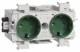 Hager GS20016029 Steckdose 2-fach WA-Steckklemme frontrast gr