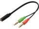 SANDBERG Headset converter (Apple) to PC Converts the single plug from an iPhone headset to two jacks for a PC