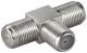 Goobay 11848 F-adapter, T-piece: F-socket > double F-socket - adapter socket made of zinc