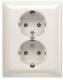 Busch Jaeger 2TKA00003909 BJ 202 EUJ-914 SCHUKO® double socket full cover alpine white