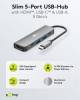 Goobay Slim 5-Port USB-Hub mit HDMI™, 5 Gbit/s, grau, 0.1