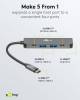 Goobay Slim 5-Port USB-Hub mit HDMI™, 5 Gbit/s, grau, 0.1
