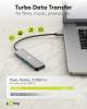 Goobay Slim 5-Port USB-Hub mit HDMI™, 5 Gbit/s, grau, 0.1