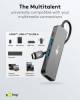 Goobay Slim 5-Port USB-Hub mit HDMI™, 5 Gbit/s, grau, 0.1
