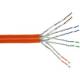 INLINE Duplex installation cable Cat.7a PiMF 2x 4x2x0.58 AWG23 1200MHz LSZH orange 500m drum