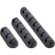 InLine® Kabelmanager-Set, 3-, 5-, 7-fach, selbstklebend, schwarz