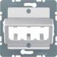 Berker 14271404 Zentralplatte f. 3 MINI-COM Module alu, matt
