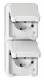 Merten MEG2328-8019 SCHUKO-Double plug, socket polarwhite perp. M.BRS AQUASTAR